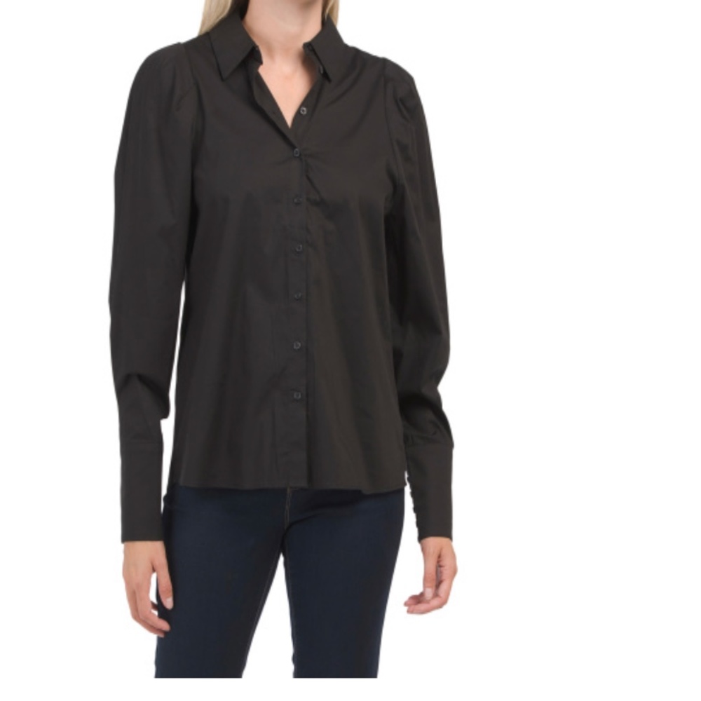 Poplin Poof Sleeve Shirt